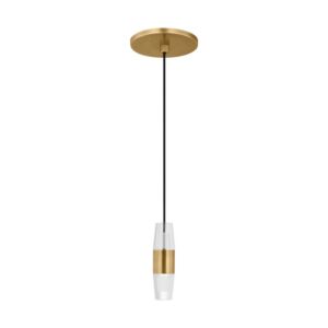 Lassell LED Pendant in Natural Brass by Visual Comfort Modern