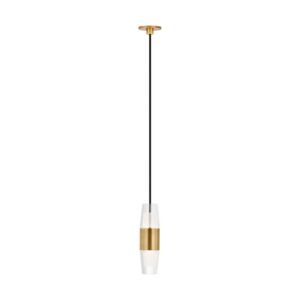 Lassell LED Pendant in Natural Brass by Visual Comfort Modern