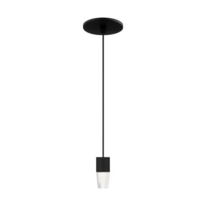 Lassell LED Pendant in Nightshade Black by Visual Comfort Modern