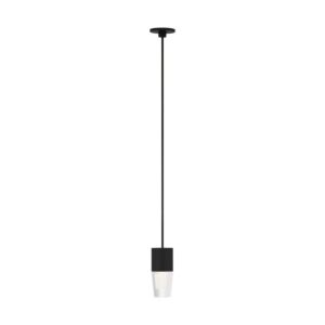 Lassell LED Pendant in Nightshade Black by Visual Comfort Modern