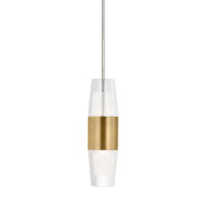 Lassell LED Pendant in Natural Brass by Visual Comfort Modern