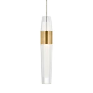 Lassell LED Pendant in Natural Brass by Visual Comfort Modern