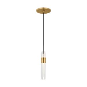 Lassell LED Pendant in Natural Brass by Visual Comfort Modern