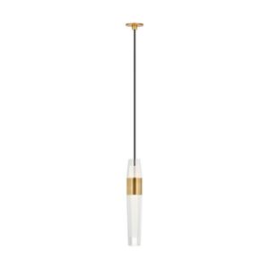 Lassell LED Pendant in Natural Brass by Visual Comfort Modern