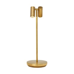 Doppia LED Table Lamp in Natural Brass by Visual Comfort Modern