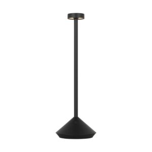 Moneta 1-Light LED Table Lamp in Black