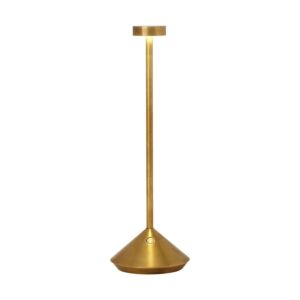 Moneta 1-Light LED Table Lamp in Natural Brass