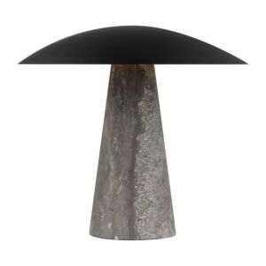 Aegis LED Table Lamp in Dark Bronze Dark Travertine by Visual Comfort Modern