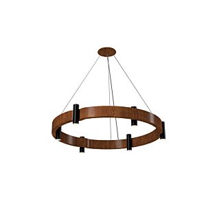 Flow 12-Light Pendant in Imbuia