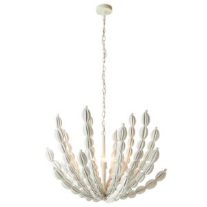 Indi Eight Light Chandelier in WhiteWhiteWhite by Arteriors