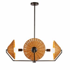 Coleman Four Light Chandelier in NaturalEnglish Bronze by Arteriors