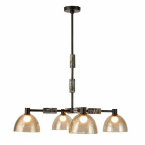 Eli Four Light Chandelier in Blackened IronSmokeBlack by Arteriors