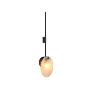 Elijah One Light Wall Sconce in Opal SwirlBlackened Iron by Arteriors