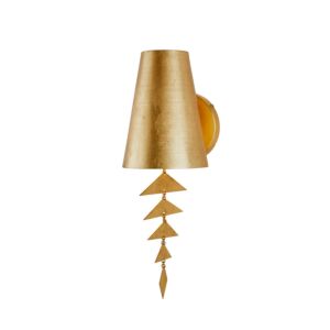 Ellie 1-Light Wall Sconce in Gold Leaf