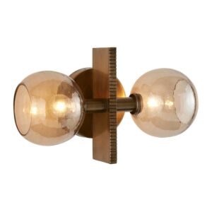 Chamberlin Two Light Wall Sconce in SmokeAntique Brass by Arteriors