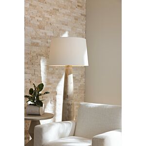 Elmhurst One Light Floor Lamp in WhitewashedPolished NickelOffWhiteOffWhite by Arteriors