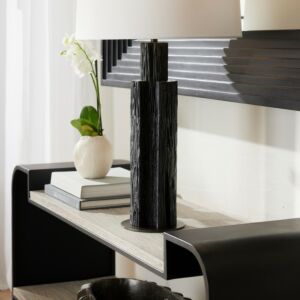 Eris One Light Table Lamp in EbonyBronzeBronzeOffWhiteOffWhite by Arteriors