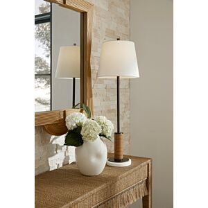 Conway One Light Table Lamp in English BronzeWhiteCognacWhite by Arteriors