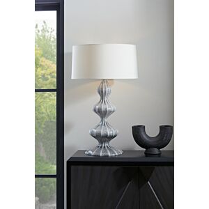 Chelle One Light Table Lamp in Ice ReactiveAntique BrassIvoryWhite by Arteriors