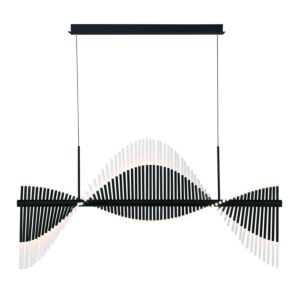 Voltik LED Chandelier in Black by Eurofase