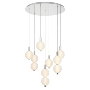 Palmas LED Pendant in Nickel by Eurofase