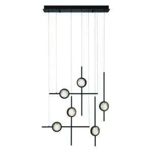 Barletta LED Chandelier in Black by Eurofase