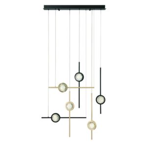 Barletta LED Chandelier in Gold Black by Eurofase