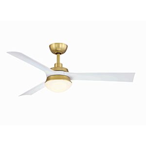 Barlow 1-Light 52" Outdoor Ceiling Fan in Brushed Satin Brass