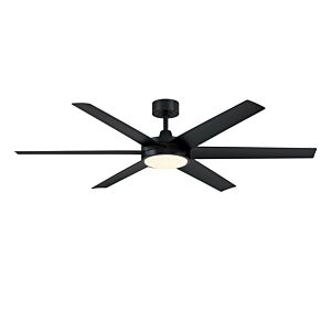 Brawn 1-Light 64" Outdoor Ceiling Fan in Black