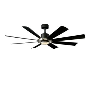 Aura 60" Ceiling Fan in Brushed Nickel Matte Black by Modern Forms Fans