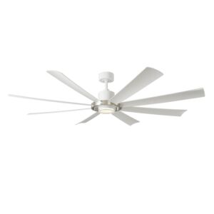 Aura 72" Ceiling Fan in Brushed Nickel Matte White by Modern Forms Fans