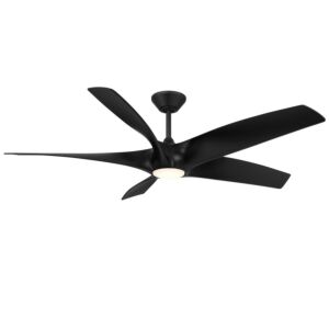 Zephyr 5 62" Ceiling Fan in Matte Black by Modern Forms Fans