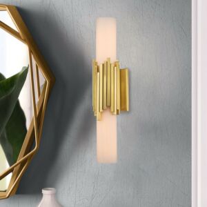 Marvel  Bathroom Bathroom Vanity Light in Aged Brass by Lucas + McKearn