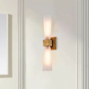 Kristy  Bathroom Bathroom Vanity Light in Gold Leaf by Lucas + McKearn