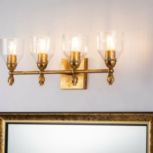 Felice  Bathroom Bathroom Vanity Light in Gold by Lucas + McKearn