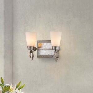 Lemuria  Bathroom Bathroom Vanity Light in Silver Leaf by Lucas + McKearn