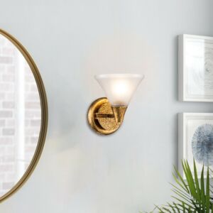 Lemoine  Bathroom Bathroom Vanity Light in Gold Leaf by Lucas + McKearn