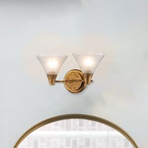 Lemoine  Bathroom Bathroom Vanity Light in Gold Leaf by Lucas + McKearn