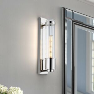 Wellington  Bathroom Bathroom Vanity Light in Polished Chrome by Lucas + McKearn