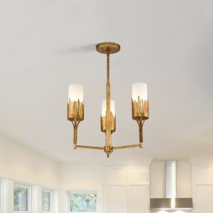 Sawgrass  Chandelier in Gold Leaf by Lucas + McKearn