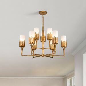 Sawgrass  Chandelier in Gold Leaf by Lucas + McKearn