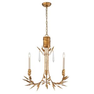 Palm d'Or  Chandelier in Gold by Lucas + McKearn