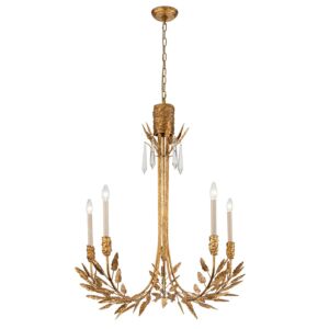 Palm d'Or  Chandelier in Gold by Lucas + McKearn