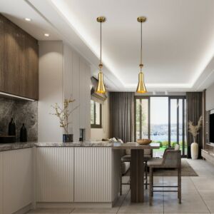 Etoile  Pendant in Aged Brass by Lucas + McKearn