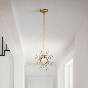 Sun King  Pendant in Gold Leaf by Lucas + McKearn