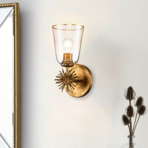 Staring  Wall Sconce in Gold Leaf by Lucas + McKearn