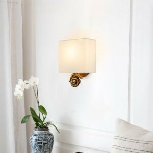 Swirl  Wall Sconce in Gold Leaf by Lucas + McKearn