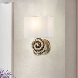 Swirl  Wall Sconce in Silver Leaf by Lucas + McKearn