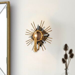 Sun King  Wall Sconce in Gold Leaf by Lucas + McKearn