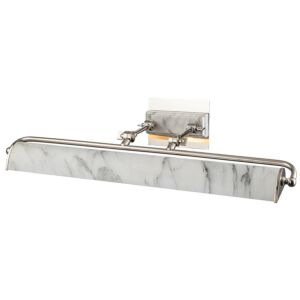 Winchfield  Picture Light in Polished Nickel and White Marble by Lucas + McKearn